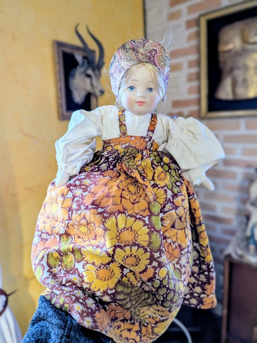 Grande Poupée En Tissu 60 Cm – Vintage, Avec Accessoires, Occasion