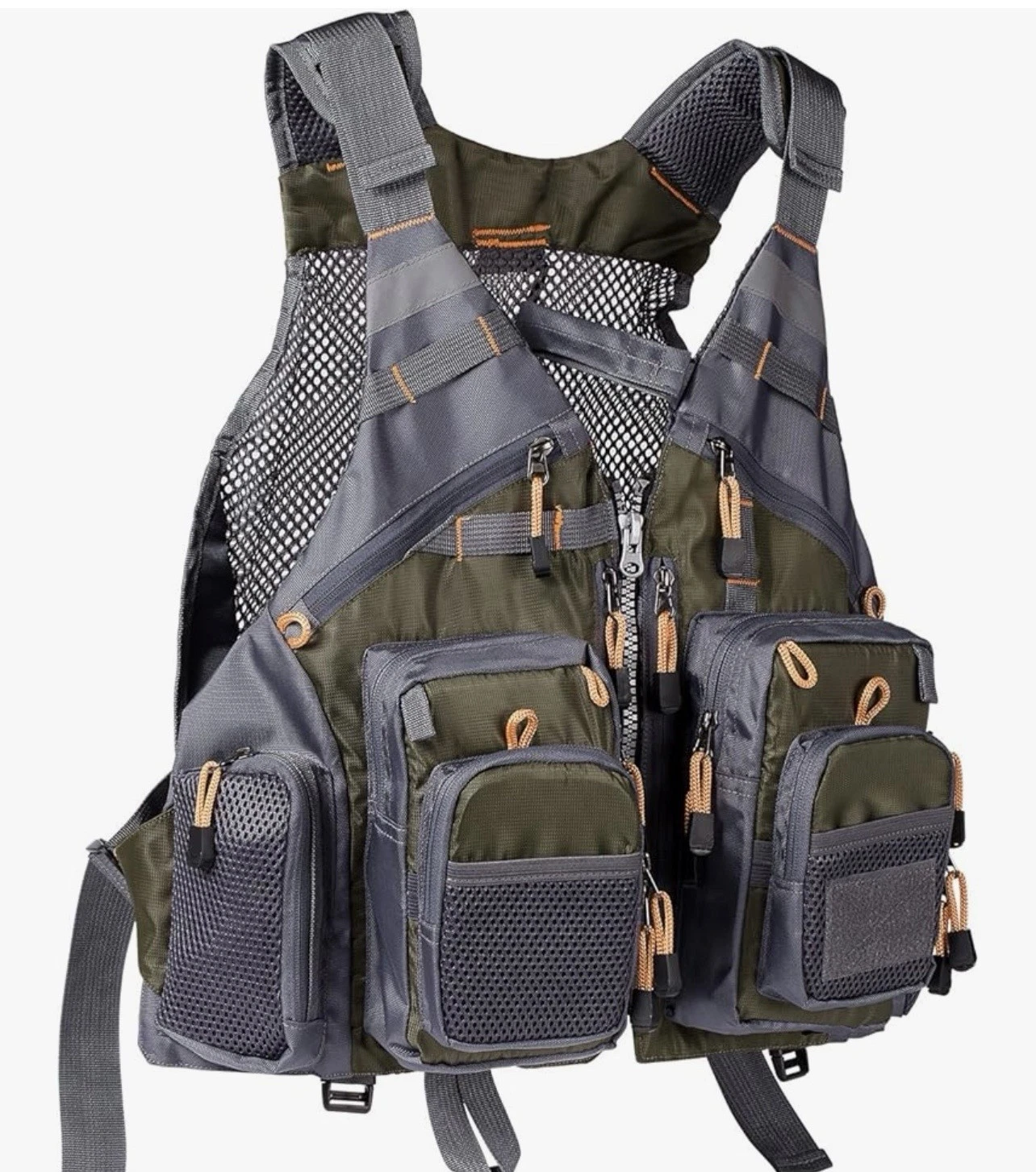 BASSDASH Strap Fly Fishing Vest Bass Fishing Adjustable For Men & Women NWTGS