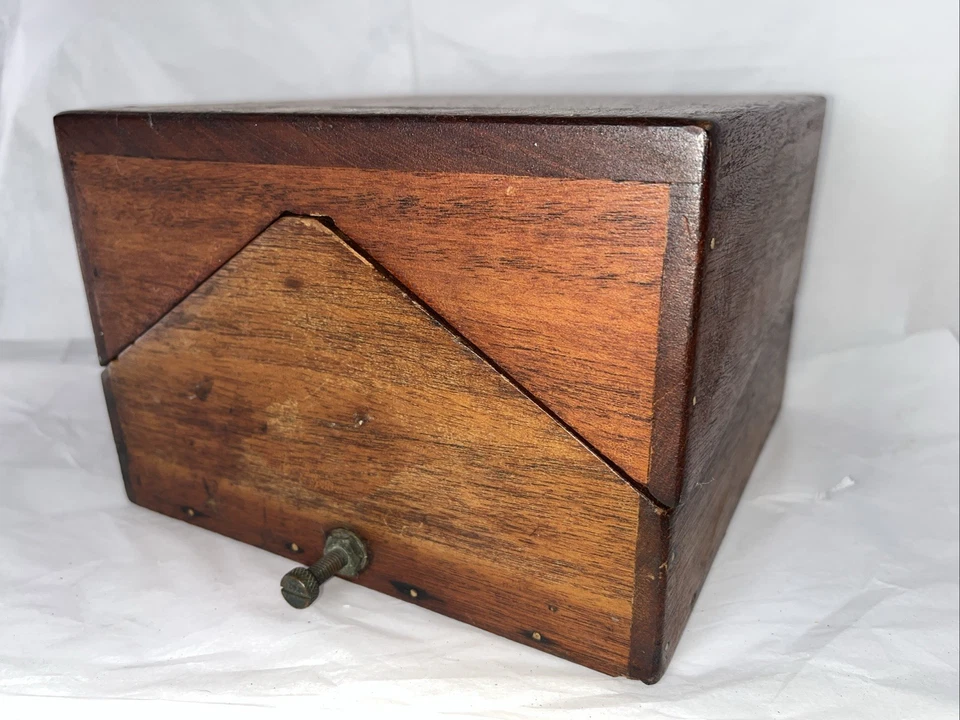 Antique Lionel Corp NY US Navy Ships 4" Boat Mark Compass in Handmade Wood Box - Image 3 of 4