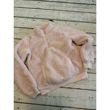 Fuzzy Cozy Pink Sherpa Fleece Quarter Zip Pul...