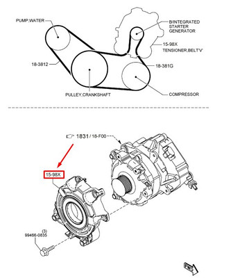 Mazda CX-30 DM Lichtmaschinen-Riemenspanner PAK915980. NEU. ORIGINAL