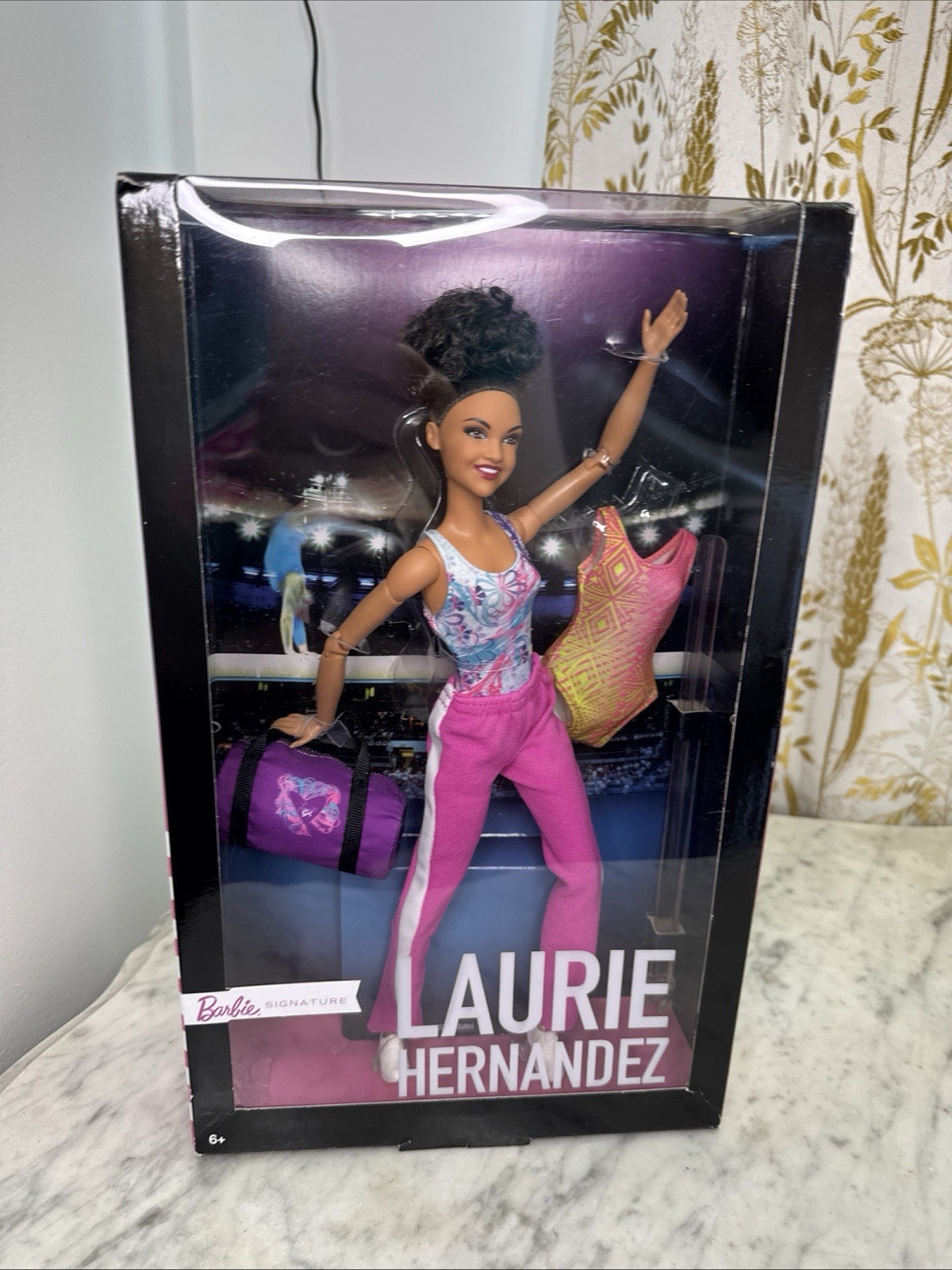 Barbie Signature Laurie Hernandez Doll Olympics USA Gymnastics Made to Move NEW