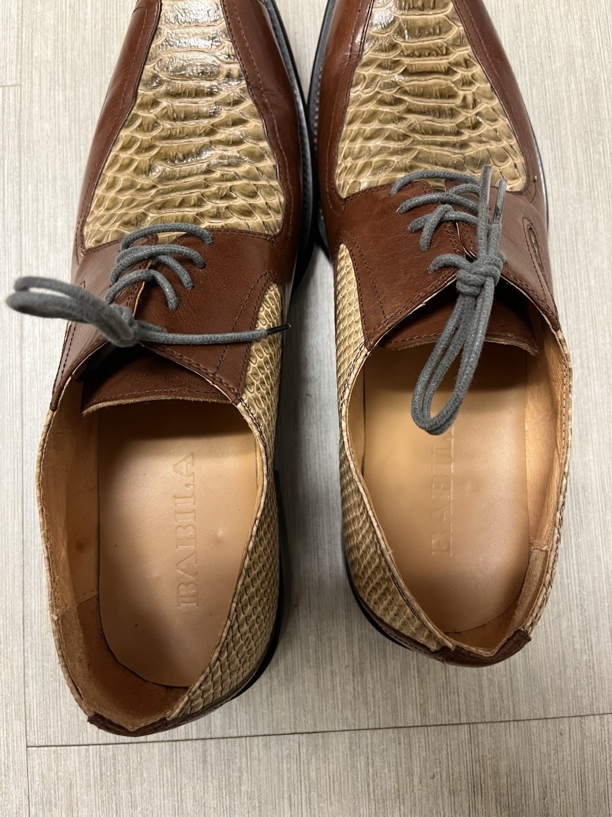 Authentic Python Snake Leather Men’s Oxford Dress… - image 11