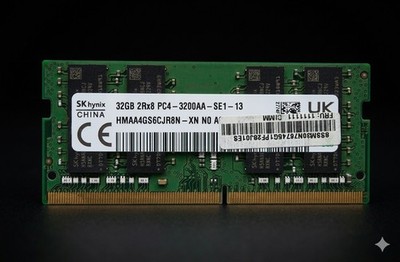 SK Hynix 32GB PC4-25600 3200MHz DDR4 3200AA SO-DIMM Laptop RAM HMAA4GS6CJR8N-XN