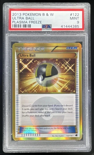 2013 Pokemon Black & White Plasma Freeze #122/116 Ultra Ball PSA 9
