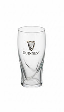 2 x Guinness Gravity Pint Glasses 20oz Stout Embossed Harp and Logo