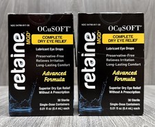 LOT OF 2 OCuSOFT Retaine MGD Advance Formula Emulsion 30 Single-Dose EXP: 2027