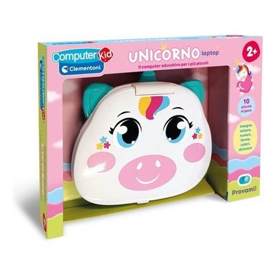 New Preschool Game Clementoni 16489 COMPUTER KID Laptop Fantasy Unicorn