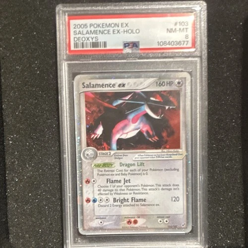 Pokemon TCG 2005 EX Deoxys Salamence ex Holo 103/107 PSA 8 English