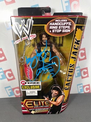 WWE Wrestling Mattel Elite Cactus Jack Mick Foley Autographed Signed Figure Excl