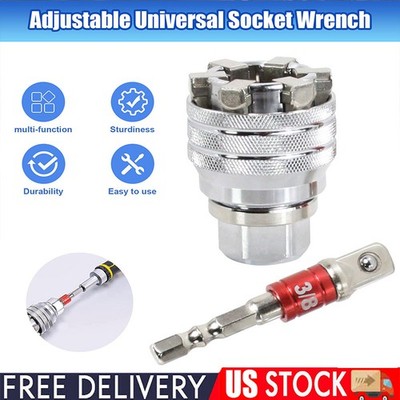 10-19mm Universal Socket Tool Adjustable Multifunction Wrench Sleeve
