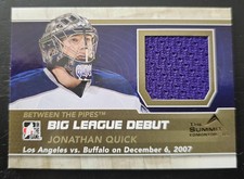Jonathan Quick Between The Pipes Big League Debut Gold The Summit 1/1 2012-13
