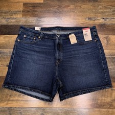 Levis 501 Shorts Womens 22W Button Fly High Rise Stretch New
