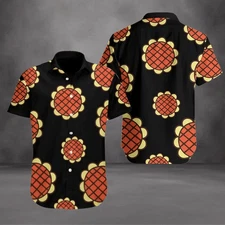Luffy Dressrosa Hawaiian Shirt   Luffy Dressrosa Sunflower Hawaiian Shirt   Per