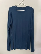 Smartwool Merino 150 Long Sleeve Plant-Based Dye T-shirt Blue Size L Baselayer