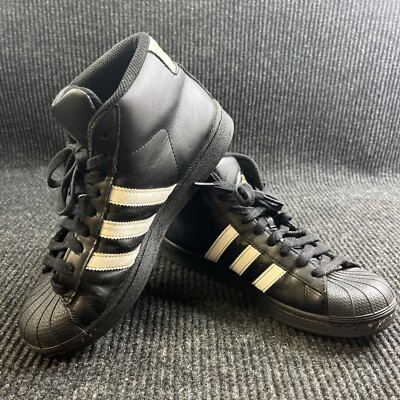  Adidas Mens Pro Model B39372 Black High Top Basketball Shoes Sneakers Size 6.5