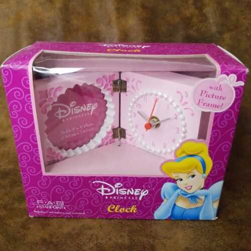 Walt Disney Princess Clock 3x3 Picture Frame FAB STARPOINT New Cinderella - Picture 1 of 9