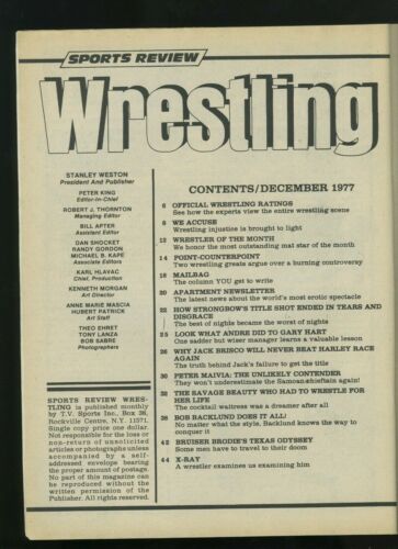 Sports Review Wrestling Magazine - Dezember 1977 - Apartment House Wrestling - Bild 2 von 2