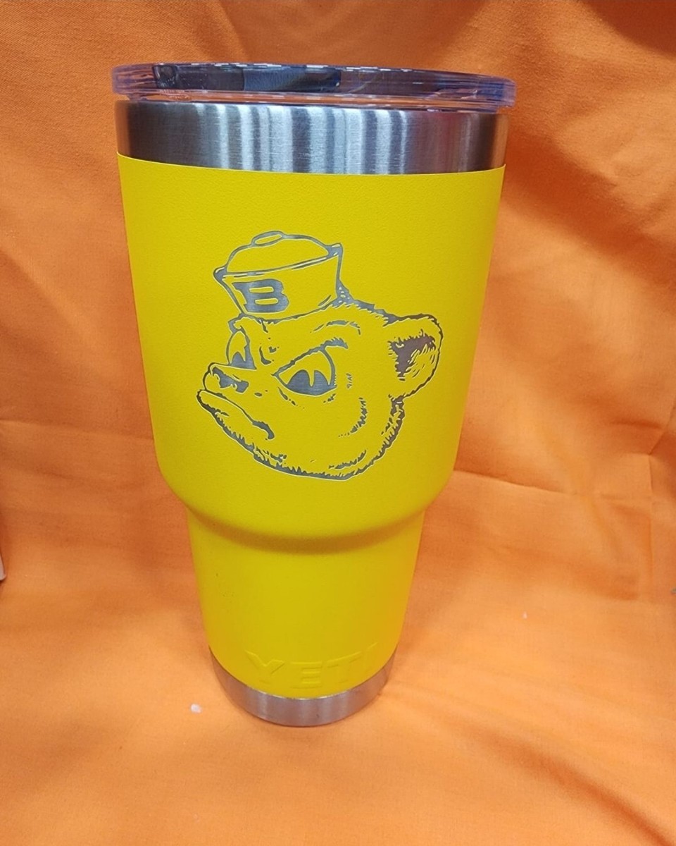 Laser engraved yeti cup 30oz (Baylor bear)