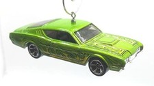 Christmas Ornament for 1969 Mercury Cyclone Green Flames