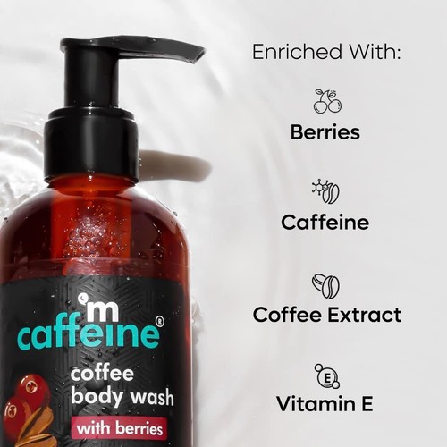 mCoffein Coffee Body Wash with Berries De-Tan & Deep Cleansing Shower Gel 200ml - Bild 2 von 7