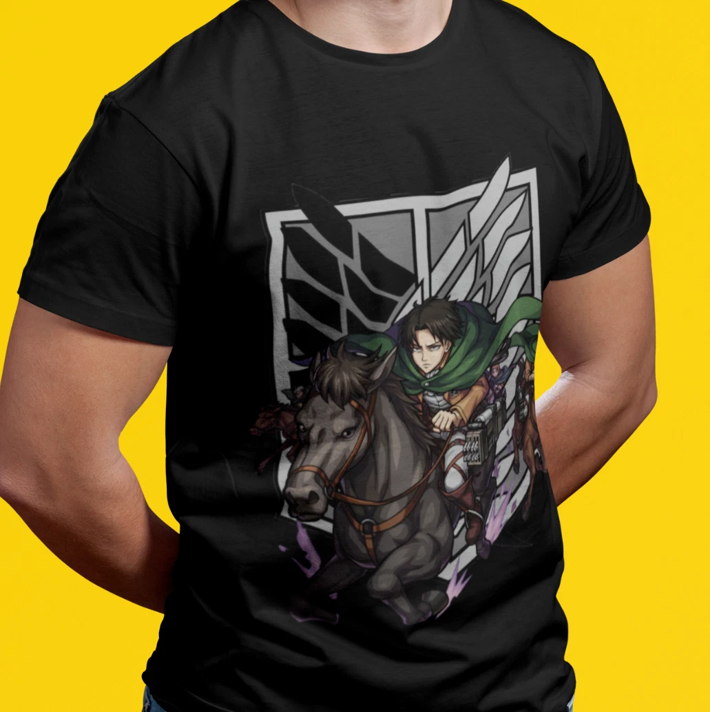 Attack On Titan Levi Shirt AOT Anime T Shirt Eren Tshirt Mikasa Manga Hange Tee