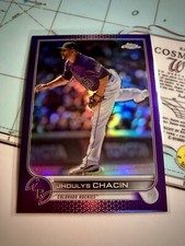 2022 Topps Chrome Update JHOULYS CHACIN USC96 Purple Refractor