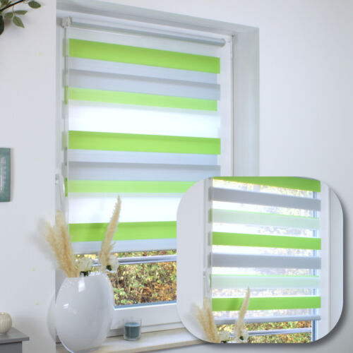 HAGO® Duo Rollo Seitenzug Doppelrollo Jalousie Fensterrollo ohne bohren - Bild 6 von 10