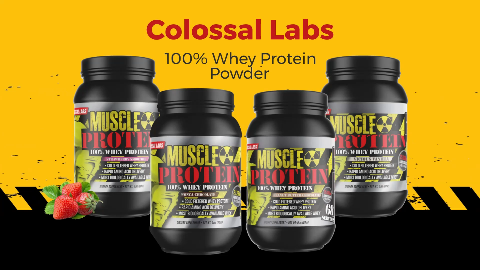 Muscle Whey Protein Powder, Muscle Gain HighQuality Supplement, 10LB