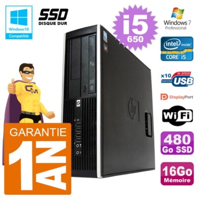 Ordinateur de bureau HP ELITE 8100 intel core I5 8go ram 250 go disque