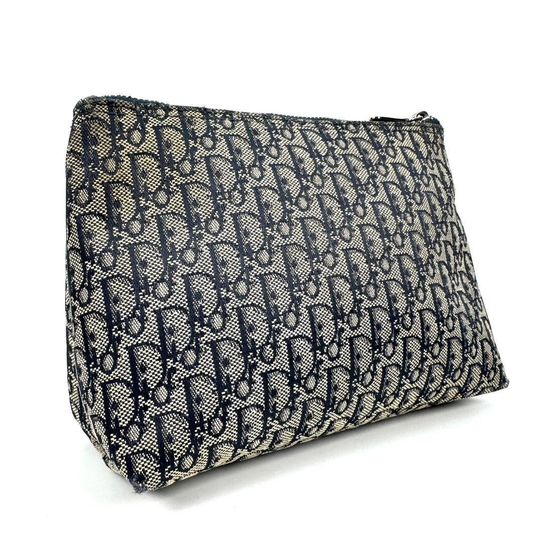 Christian Dior Pochette Cosmétique Trotteur Oblique Toile Zip Authentifiée OCCASION