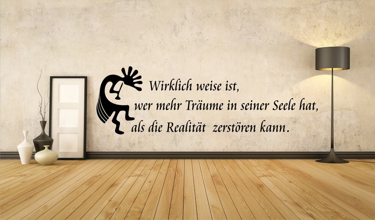 Wandtattoo 'Weisheit Der Cree Indianer' – Ca. 900 X 600 Mm | Selbstklebend | Für Tapete, Putz, Glas & Mehr