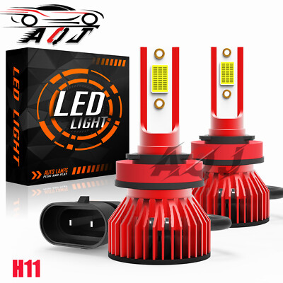 LED For HONDA INSIGHT 2010-2014 Headlight Kit H11 6000K White Bulbs Low Beam 2x