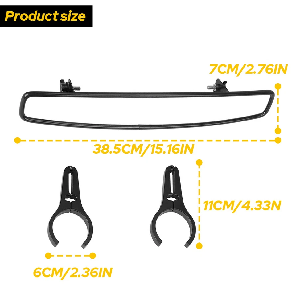 Espejo retrovisor central UTV con luz abrazadera de 1,75" - 2" para Polaris RZR XP 1000 EE. UU. Foto 3 de 4