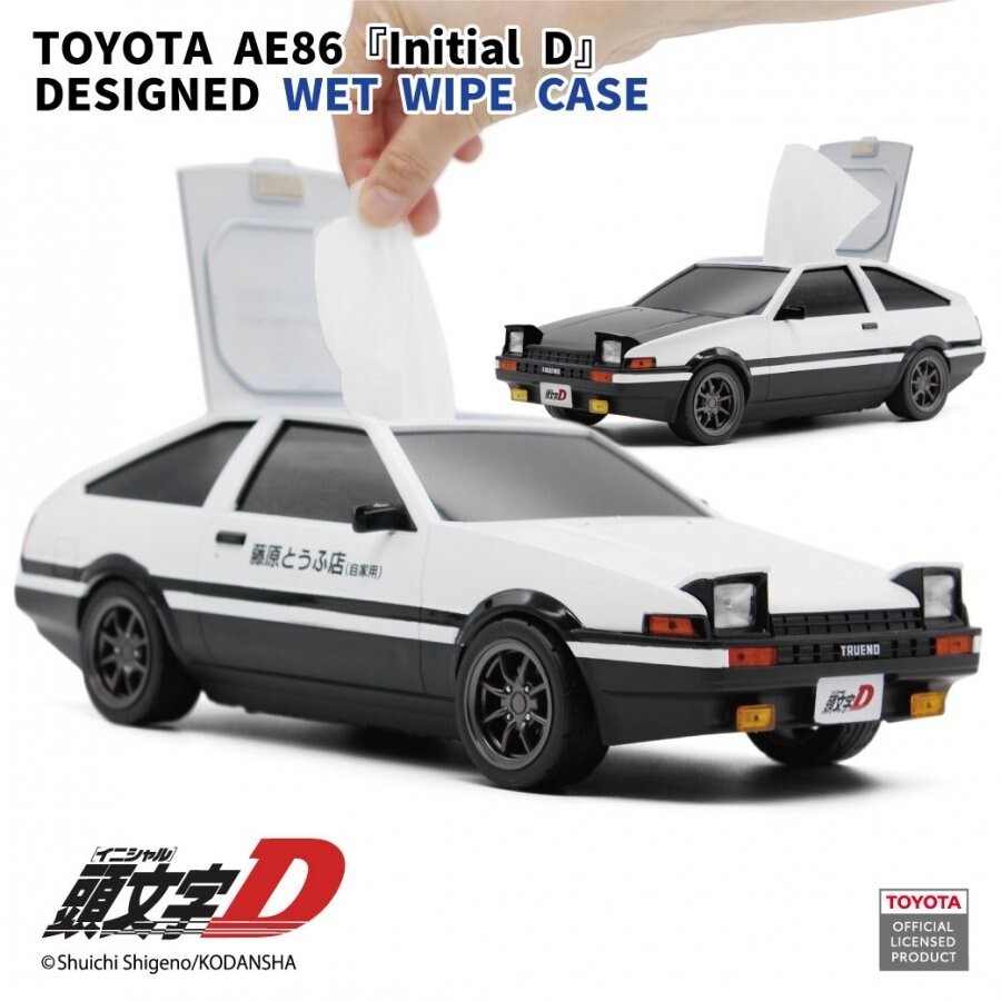 TOYOTA AE86 Sprinter Trueno WET TISSUE CASE INITIAL D Officially