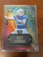 Riley Leonard 2023 Wild Card 7 Card Studs Rainbow Foil Left Heart 1/1 Duke
