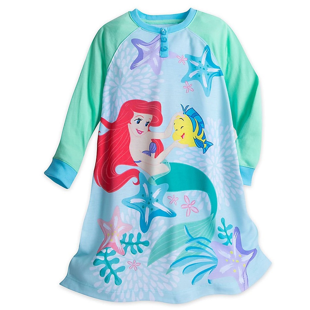 disney princess pajama dress The Children's Place Girls Academy Nightgown The light pink background highlights the vivid character art Disney Princess Girls Long Sleeve
