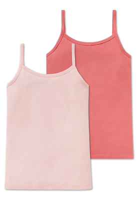 Schiesser Mädchen Spaghetti Top Unterhemd - Mit Bandspitze, Long Life Cotton, Hergestellt In Europa