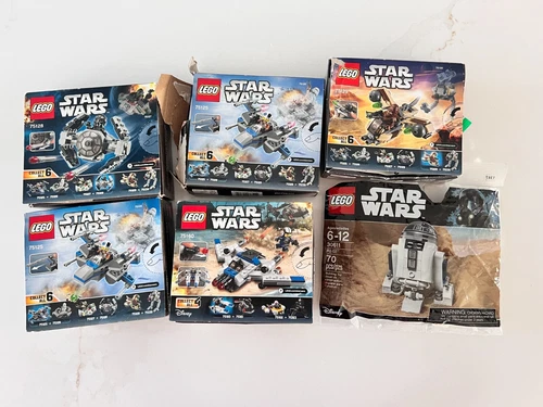 LEGO Star Wars LOT of 6 Small Sets- 100% complete- 75125 75128 75129 75160 30611