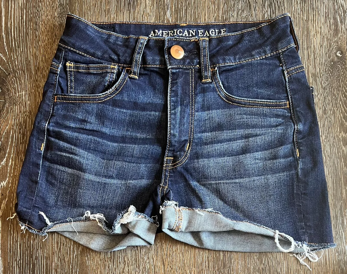 American eagle hi store rise shortie super stretch