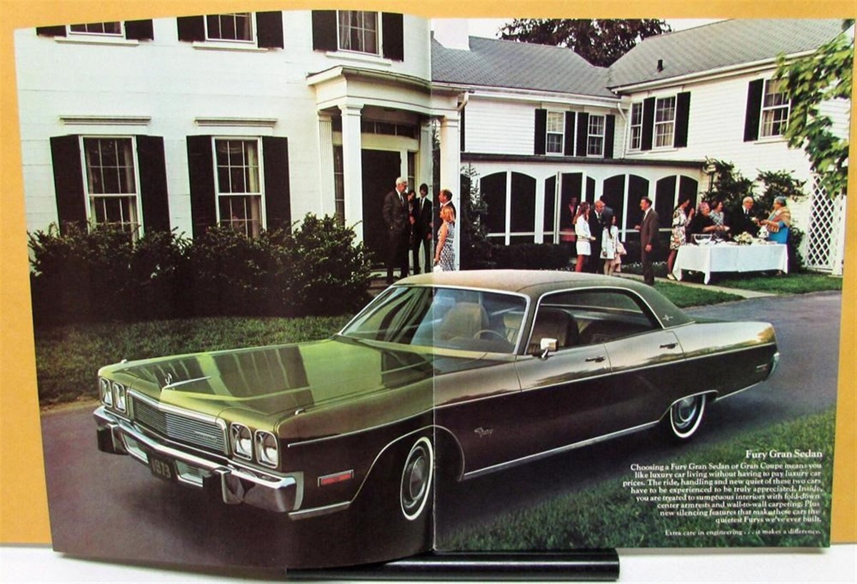 1973 Plymouth Fury Gran Coupe Sedan I II III Sales Brochure