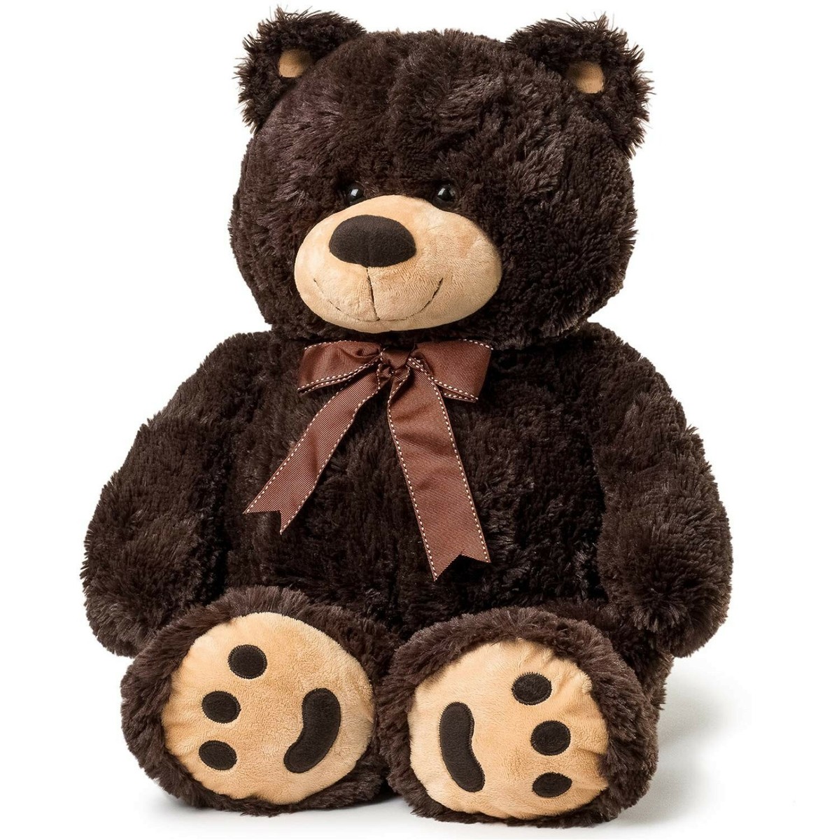 Joon Big Teddy Bear - Fluffy Fur, Ribbon & Bow Signature