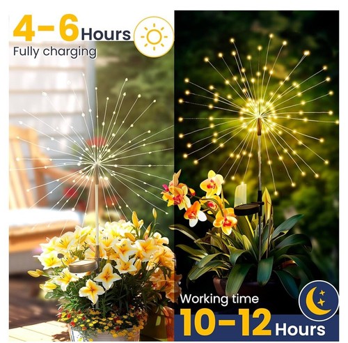 Outdoor Decor Lights 120LED 4Pack, Solar Garden Lights - Picture 5 of 5