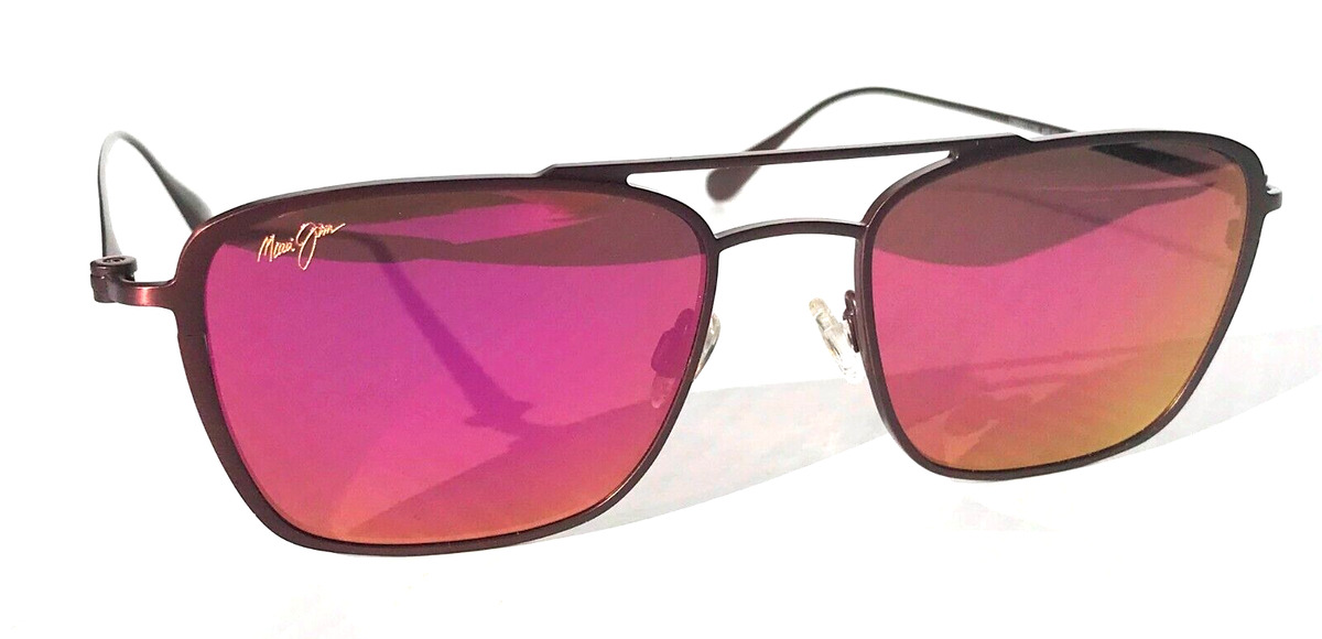 Maui Jim Ebb & Flow Polarized P542-07m Sunglasses Burgundy/maui Sunrise  Lens for sale online