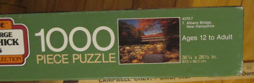 1982 ALBANY NH COVERED BRIDGE SEALED 1000 Piece Jigsaw Puzzle Extra Thick 4370-7 - Picture 2 of 3