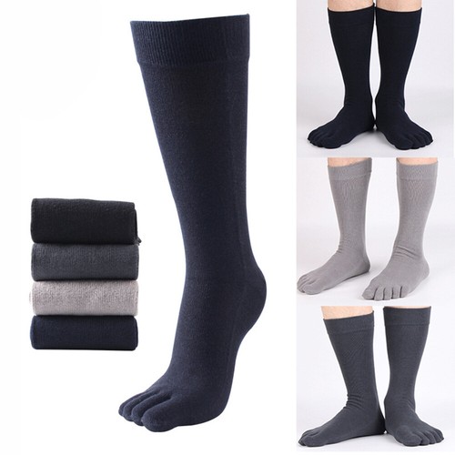 Calcetines de tubo largos grandes de cinco dedos para hombre de compresión a media pantorrilla calcetines de cinco dedos sol в
