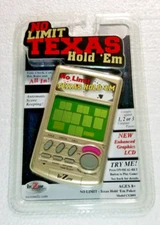 Texas Hold'Em Handheld Game Rec Zone Model CS2095 1,2 or 3 Players