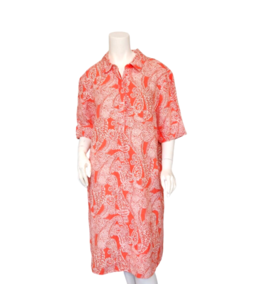 line and dot floret mini dress Floral Stripe Cotton Drop-Waist Mini Dress main image 1