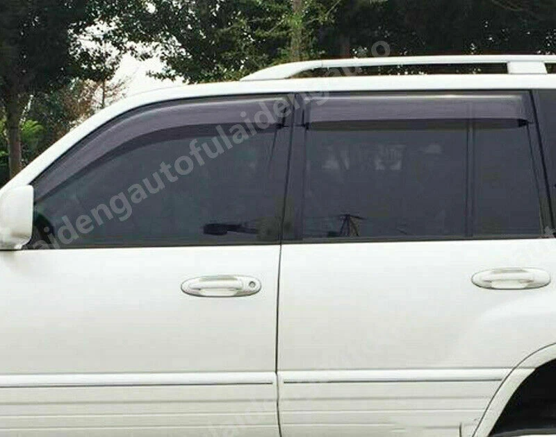 4P Para Lexus LX470 1998-2007 Abs Ventana Viseras Laterales Sol Lluvia Protector Ventilación Deflecto Foto 3 de 4