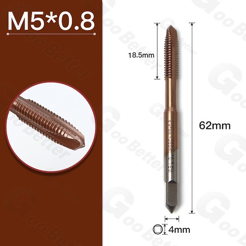 HSS Spiral Flute Point Machine Thread Tap Drill Bit Set TiN HSS-Co Cobalt M2-M12 - Picture 55 of 62